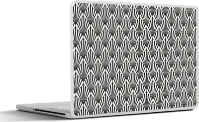 Produktbild von MuchoWow® Laptop Aufkleber Sticker Cover Muster - Abstrakt - Schwarz - Jugendstil 40x30 cm - Laptop Dekoration - Selbstklebend