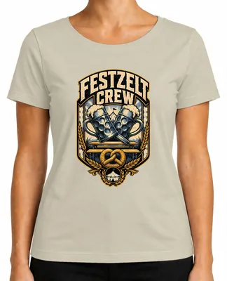 Zdjęcie produktu dla Zespół Festzelt, piwo,  , festiwal ludowy, koszulka w tradycyjnym stylu, spodnie skórzane, damski T-shirt, kolor: naturalny, rozmiar: M