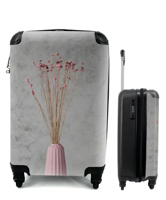 Produktbild von MuchoWow® Koffer Handgepäck Trolley Rollkoffer Kleine Reisekoffer mit 4 Rollen - Blumen - Vase - Stilleben - Cabin Size < 55x40x23 cm & 55x40x20 cm - Fotokoffer - Kabinenkoffer - Boardgepäck - Reise-Box - Reisekoffer - Reisegepäck - Koffer mit Bild - Trolley für Kinder