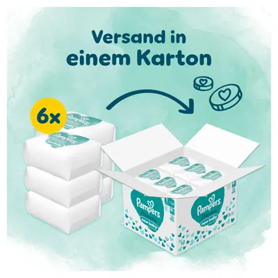 Productafbeelding van Pampers® 8006540867808 Pampers® Windeln Harmonie™ Größe Gr.1 (2-5 kg) für Neugeborene (0-3 Monate), 180 St.