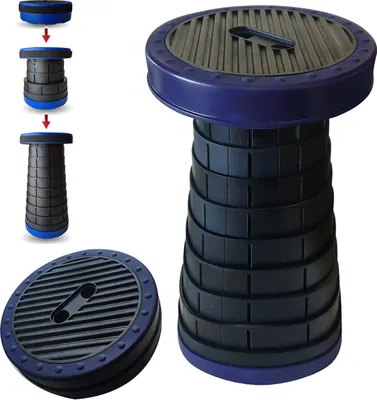 Produktbild von Starlyf Telescopic Stool  - Tragbarer- ausziehbarer Klappstuhl, kompakt und leicht, Teleskop max. 100kg Outdoor - Camping Klapphocker Tragbar