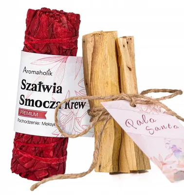 Produktbild von Aromaholik Palo Santo Salbei Drachenblut Natur Bio Räucherwerk