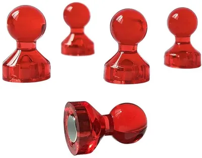 Produktbild von Whiteboard Magnete, 30 Stück Magnet 10 x 16mm Kunststoffmagnet Kegelmagnete Kühlschrank Magnete für Magnettafel, Whiteboard, Pinnwand- mit Aufbewahrungs Box