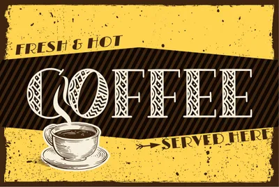 Produktbild von vianmo Holzschild 12x18 cm fresh and hot Coffee served here