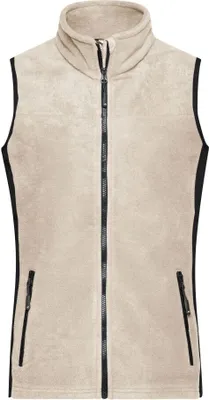 Produktbild von Strapazierfähige Fleece Weste im Materialmix stone/black, Gr. XS