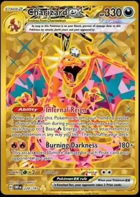 Produktbild von Charizard ex Pokemon Karte - Hyper Rare Gold Holo
