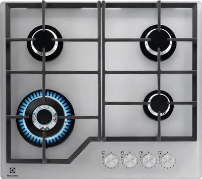 Image de Table de cuisson gaz 60cm 4 feux gris - Electrolux - KGG64362S - série 600