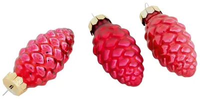 Immagine prodotto di Coni per albero di Natale Ø 23 mm rosso Set di decorazioni per albero da 13 pezzi