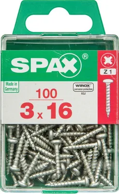 Produktbild von Spax Universalschrauben 3.0 x 16 mm TX 10 Rundkopf - 100 Stk.
