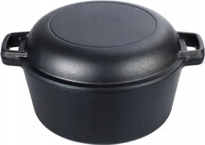 Immagine prodotto di Padella in ghisa con coperchio 26 cm – 4,5 L | Padelle e casseruole | Induzione e gas