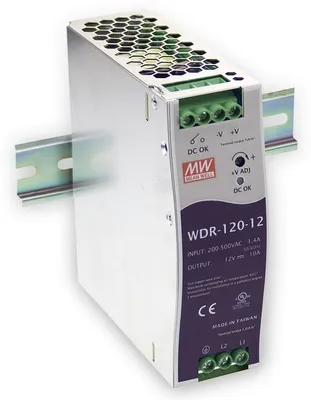 Produktbild von MEAN WELL Schaltnetzteil WDR-120-12, 12 V-/10 A