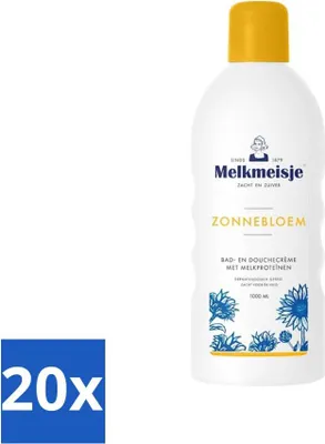 Produktbild von Milkmaid Bade- und Duschcreme Sonnenblume und Milch 1000 ml - Vorteilspack - 20 Stücke