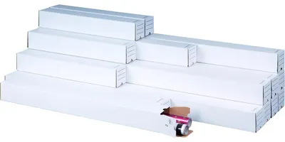 Produktbild von 20x Versandhülsen 1100x75x75mm PLANBOX weiß quadratisch mit Steckverschluss