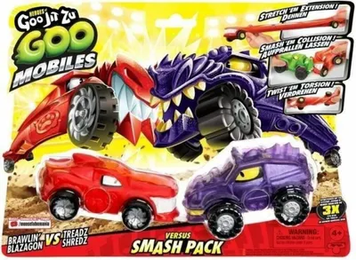 Obrázok produktu pre Akčná figúrka Moose Toys GOO MOBILES - BLAZAGON VS TREADS SHREDZ Red