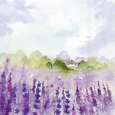 Produktbild von Servietten 33x33 cm - LAVENDER FIELD