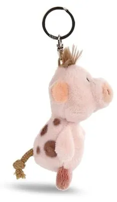 Produktbild von Schlüsselanhänger Schwein Pigwick 10cm rosa - Rucksack Zubehör Tasche Deko