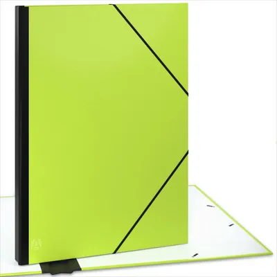 Produktbild von ACROPAQ Sammelmappe A2 - Zeichenmappe 52 x 72 cm, mit Gummizugverschluß, mit erweiterbarem Rücken für mehr Platz - Grün