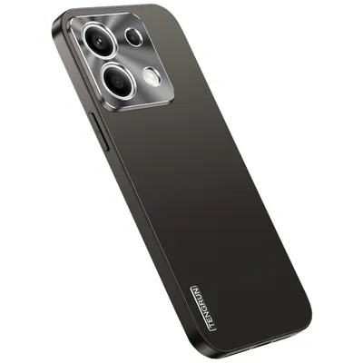 A black smartphone case with a metallic camera housing is shown against a white background.