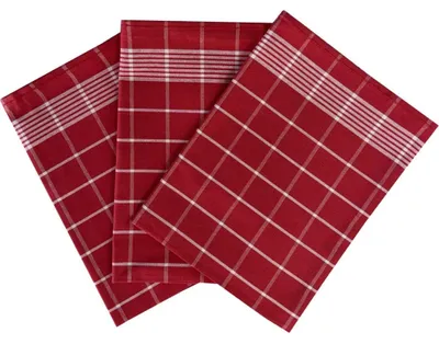 Zdjęcie produktu dla Ściereczka Pozitiv Egipska bawełna 50x70 cm bordowa/biała 3 szt.