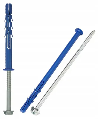 Obrázek produktu pro FF1 Polyamidová rámová kotva 10x240 mm s přírubou, pozinkovaný šroub
