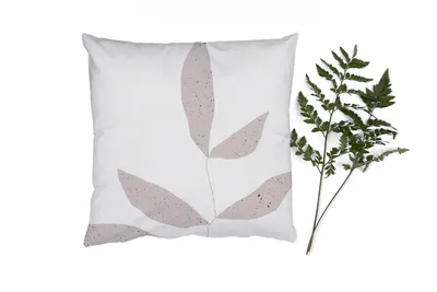 Produktbild von MuchoWow® Zierkissen Sofakissen Wohnzimmer Dekokissen 40x40 cm Blätter - Design - Pastell - Foto Kissen - Schlafzimmer Dekoration