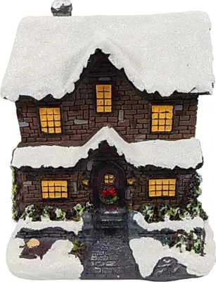 Produktbild von Leuchthaus Lichthaus Spieluhr LED beleuchtet Weihnachts Winter Deko Haus Kirche