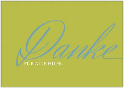 Produktbild von Moderne Dankeskarte: Danke für alle Hilfe