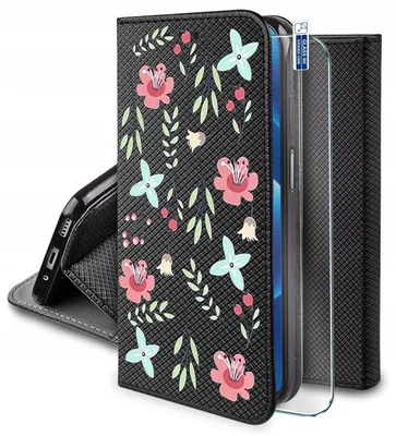 Produktbild von Hülle für Motorola G37 Magnet – Muster-Hülle mit Geldbörsenfunktion + 9H-Glas