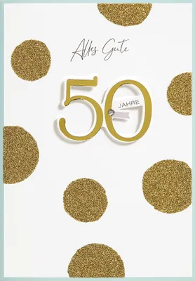 Produktbild von 50 Geburtstag  Glückwunschkarte im Format 115x17cm mit Umschlag