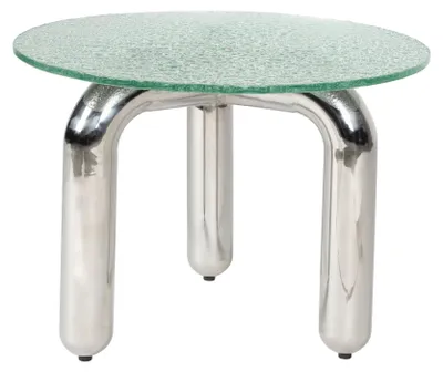 Produktbild von Dutchbone Marly Beistelltisch Rund 60 cm Silber/Glas