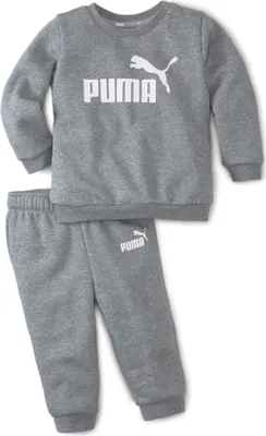 Produktbild von PUMA Unisex Baby Minicats Ess Crew Jogger Fl Jogginganzug, Medium Gray Heather,