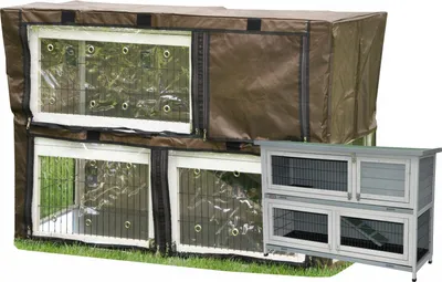 Produktbild von Schutzhülle für Hasenstall Flauschi – wetterfest & passgenau – passend für Hasenstall Flauschi – 122 × 80 × 45 cm
