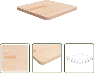 Zdjęcie produktu dla The Living Store Blat Kwadratowy 40x40x2,5 cm Dąb Nieobrobiony
