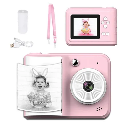 Produktbild von ZELURXX Kinderkamera, 1080P Video, 48MP, 2.4 Zoll Bildschirm, Foto-Druck, MP3 Player, Spiele, Multifunktionales Geschenk, Rosa