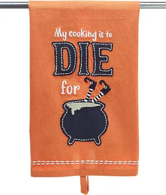 Produktbild von Halloween Küchenhandtuch ";My Cooking is to Die For";