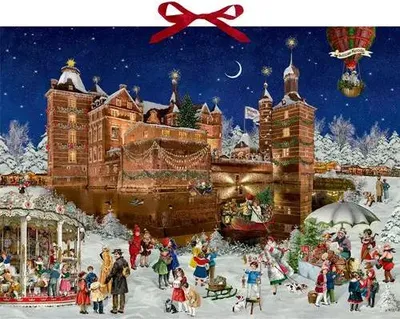 Obrázok produktu pre Nástenný adventný kalendár - Vianočné kúzlo na hrade