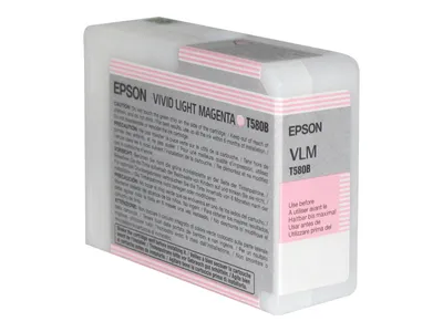 Produktbild von Epson Singlepack Vivid Light Magenta T580B00, Magenta, Tinte auf Pigmentbasis, 80 ml, 1 Stück(e), Einzelpackung
