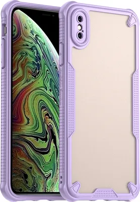 Image de Coque de protection pour iPhone XS, dos mat translucide, coque TPU Purple