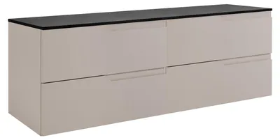 Immagine prodotto di Set mobile da bagno, cashmere / nero, 120 (2 x 60) x 46 x 58 cm