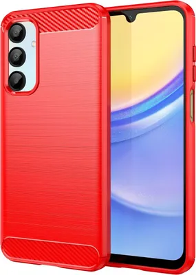 Produktbild von Mobigear Brushed Slim  Samsung Galaxy A56 Hülle Flexibles TPU Backcover - Rot