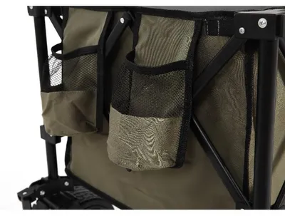 Imagen del producto de Carro de transporte plegable - Carro plegable - Carro de jardín - Carro de playa - Capacidad de 300 litros con ruedas grandes