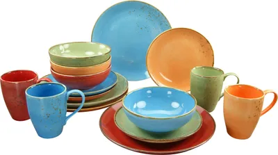 Produktbild von CreaTable, 19989, Nature Collection Mediterran, Kombiservice 16-tlg, Steinzeug