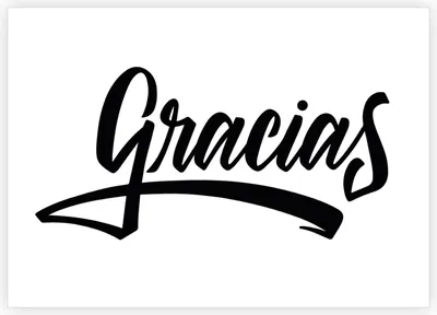 Produktbild von Edle Hand Lettering Kalligraphie Dankeskarte: Gracias