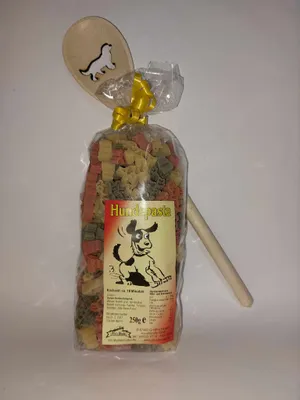 Produktbild von Motivnudeln mit Kochlöffel: Hunde, 250g Nudeln + Löffel, Holzlöffel, Hund, Tiere, Geschenkidee