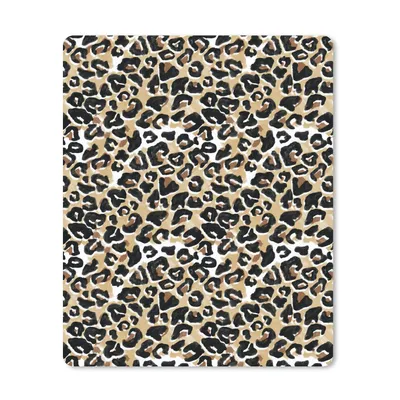 Produktbild von MuchoWow® Mauspad Mousepad Pantherdruck - Aquarellfarbe - Braun 19x23 cm - Mousepads - Maus Mat - Pad - Mausunterlage - Mauspads - Spielen