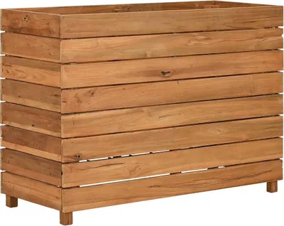 Image de vidaXL Lit surélevé 100x40x72 cm teck vieux bois et acier
