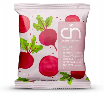 Obrázok produktu pre Burak Czerwony Suszone Chipsy Crispy Natural Sól Morska 18g