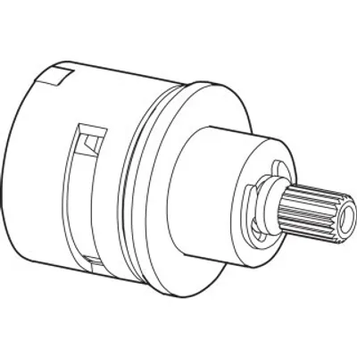 A line drawing of a plumbing valve component.