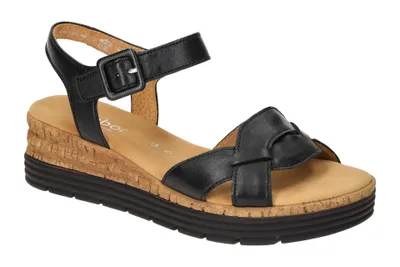 Produktbild von Gabor GENUA Damen Sandalette - Riemchen Sandalen schwarz Elegant NEU