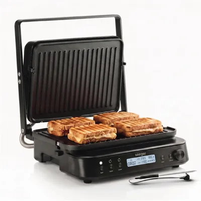 Zdjęcie produktu dla Seeger MultiGrill, Czarny, Prostokątny, Obrotowy, Przyciski, Tarka, 180°, 4 x noga